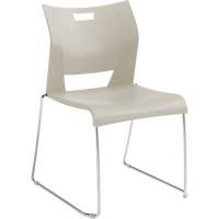 Chaise de formation sans bras Duet, Plastique, Hauteur 33-1/4", Capacit&eacute; 350 lb, Blanc Pronet Distribution