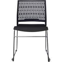 Activ Series Stacking Chairs, Polypropylene, 32-3/8" High, 275 lbs. Capacity, Black Pronet Distribution