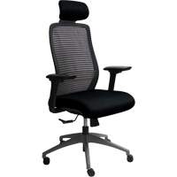 Era Series Adjustable Office Chair with Headrest, Fabric/Mesh, Black, 275 lbs. Capacity Pronet Distribution