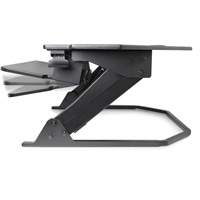 Goya Sit-Stand Corner Work Station, Desktop Unit, 20" H x 42" W x 37-4/5" D, Black Pronet Distribution