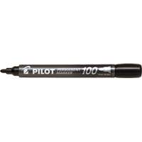Marqueur permanent Pilot 100, Ronde, Noir Pronet Distribution