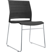 Stacking Chairs, Polypropylene, 32-3/8" High, 250 lbs. Capacity, Black Pronet Distribution