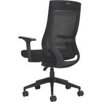 Chaise &agrave; dossier moyen avec m&eacute;canisme &agrave; basculement synchronis&eacute; &agrave; d&eacute;tection de poids , Mailles, Noir Pronet Distribution