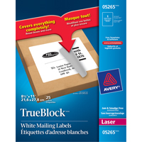 TrueBlock Laser Shipping Labels, 11" W x 8.5" L, White Pronet Distribution