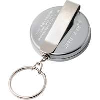 Original Series Retractable Keychain, Chrome, 24" Cable, Belt Clip Attachment Pronet Distribution