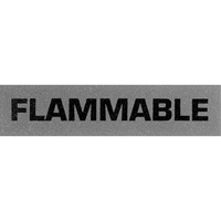 &eacute;tiquettes pour traitement sp&eacute;cial Flammable, 5" lo x 2" la, Noir/rouge Pronet Distribution