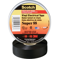 Scotch&reg; Super 88 Tape, 19 mm (3/4") x 20.1 m (66'), Black, 8.5 mils Pronet Distribution