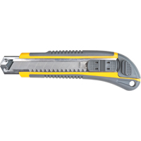 Couteau ATK100, 18 mm, Acier au carbone, Prise en Caoutchouc Pronet Distribution