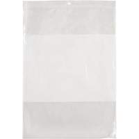 White Block Poly Bags, Reclosable, 12" x 9", 2 mils Pronet Distribution