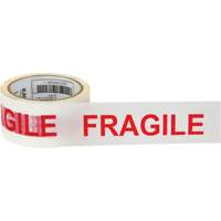 Ruban d'emballage Fragile, Adh&eacute;sif Thermofusible, 2 mils, 48 mm (2") x 100 m (328') Pronet Distribution