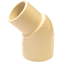 Flowguard Gold 45° Street Elbow Fitting, Spigot x Hub, CPVC, 1/2" Pronet Distribution