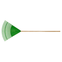 Fan Rake, 24" Blade, 26 Tines, Hardwood Handle, Plastic Blade Pronet Distribution