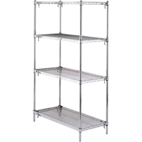 ETAGERE,4 TABL18X36X63,CHROME,800LB/TABL., Tiers 4, 36" la x 63" h x 18" p Pronet Distribution