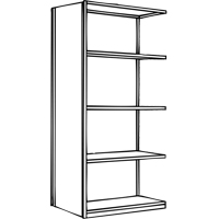 Interlok Shelving Unit, Steel, Boltless, 800 lbs. Capacity, 36" W x 100" H x 24" D Pronet Distribution