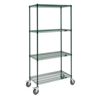 Wire Shelf Cart, Epoxy Finish, 36" x 80" x 24", 800 lbs. Capacity Pronet Distribution