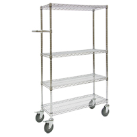 Chariots &agrave; pousser, Chrom&eacute;, 30" x 60" x 14", Capacit&eacute; 800 lb Pronet Distribution