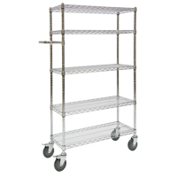 Chariots &agrave; pousser, Chrom&eacute;, 30' x 60" x 14", Capacit&eacute; 800 lb Pronet Distribution