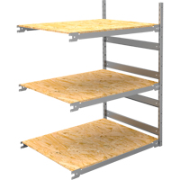 Wide Span Record Storage Shelving, Steel, 3 Shelves, 42" W x 32" D x 60" H, Add-On Kit Pronet Distribution
