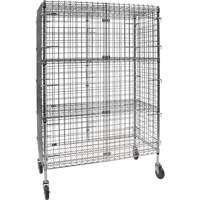 Chariot de s&eacute;curit&eacute;, Chrom&eacute;, 48" x 69" x 24", Capacit&eacute; 500 lb Pronet Distribution