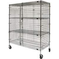 Chariot de s&eacute;curit&eacute;, Chrom&eacute;, 60" x 69" x 24", Capacit&eacute; 500 lb Pronet Distribution
