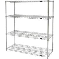 &eacute;tag&egrave;res robustes en treillis chromat&eacute;, Tiers 4, 30" la x 54" h x 14" p Pronet Distribution