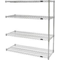&eacute;tag&egrave;res robustes en treillis chromat&eacute;, Ensemble Ajout, Tiers 4, 30" la x 54" h x 14" p Pronet Distribution