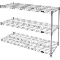 &eacute;tag&egrave;res robustes en treillis chromat&eacute;, Ensemble Ajout, Tiers 3, 36" la x 33" h x 24" p Pronet Distribution
