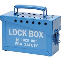 Portable Metal Lock Box, Blue Pronet Distribution