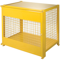 Gas Cylinder Cabinets, 6 Cylinder Capacity, 44" W x 30" D x 37" H, Yellow Pronet Distribution