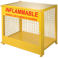 Gas Cylinder Cabinets, 6 Cylinder Capacity, 44" W x 30" D x 37" H, Yellow Pronet Distribution