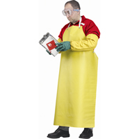 Flame Resistant Aprons, Neoprene/Polyester, 48" L x 35" W, Yellow Pronet Distribution