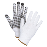 Gants tricot&eacute;s &agrave; pois, Poly/coton, Un c&ocirc;t&eacute;, Calibre 7, Grand Pronet Distribution