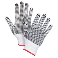 Double-Sided Dotted String Knit Gloves, Poly/Cotton, Double Sided, 7 Gauge, Small Pronet Distribution