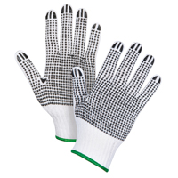 Gants tricot&eacute;s deux c&ocirc;t&eacute;s &agrave; pois, Poly/coton, Deux c&ocirc;t&eacute;s, Calibre 7, Moyen Pronet Distribution