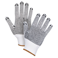 Gants tricot&eacute;s deux c&ocirc;t&eacute;s &agrave; pois, Poly/coton, Deux c&ocirc;t&eacute;s, Calibre 7, Grand Pronet Distribution