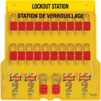 Lockout Station, Thermoplastic Padlocks, 20 Padlock Capacity, Padlocks Included Pronet Distribution