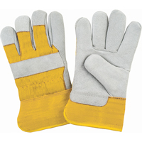 Gants d'ajusteur doubl&eacute;s pour l'hiver de premi&egrave;re qualit&eacute;, Moyen, Paume en Cuir de vache refendu, Doublure en Molleton de mousse Pronet Distribution