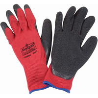 Gants enduits de latex de caoutchouc naturel, 9/Grand, R&ecirc;vetement Latex de caoutchouc, Calibre 10, Enveloppe en Polyester/Coton Pronet Distribution