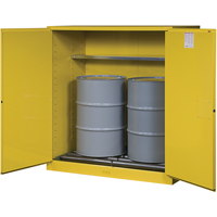 Armoires Sure-Grip EX pour entreposage de barils &agrave; la verticale, Capacit&eacute; de 110 gal. US, 2 barils, Jaune Pronet Distribution
