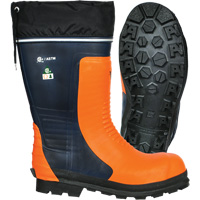 Bottes de s&eacute;curit&eacute; pour scie &agrave; chaîne Bushwhacker, Caoutchouc, Embout Acier, Pointure 6, Semelle R&eacute;sistant aux perforations Pronet Distribution