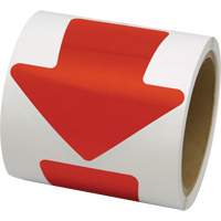 Coloured Floor Marking Decals, Arrow, 4" L x 4" W, Red, Vinyl Pronet Distribution