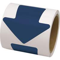 Coloured Floor Marking Decals, Arrow, 4" L x 4" W, Blue, Vinyl Pronet Distribution
