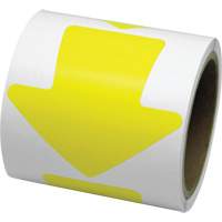 Coloured Floor Marking Decals, Arrow, 4" L x 4" W, Yellow, Vinyl Pronet Distribution
