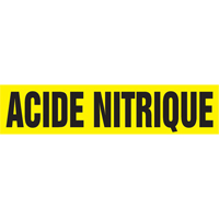 "Acid Nitrique" Pipe Marker, Self-Adhesive, 4" H x 24" W, Black on Yellow Pronet Distribution