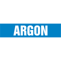 "Argon" Pipe Marker, Self-Adhesive, 4" H x 24" W, White on Blue Pronet Distribution