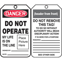 Safety Tags, Plastic, 3-3/8" W x 5-3/4" H, English Pronet Distribution