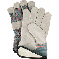 Gants d'ajusteur doubl&eacute;s pour l'hiver, Grand, Paume en Cuir de vache refendu, Doublure en Molleton de coton Pronet Distribution