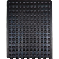 Tapis antifatigue en d&ocirc;me, &agrave; bulles, 3' x 4' x 1/2", Noir, Caoutchouc Pronet Distribution