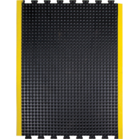 Tapis antifatigue en d&ocirc;me, &agrave; bulles, 3' x 4' x 1/2", Noir, Caoutchouc Pronet Distribution