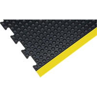 Tapis antifatigue en d&ocirc;me, &agrave; bulles, 3' x 4' x 1/2", Noir, Caoutchouc Pronet Distribution
